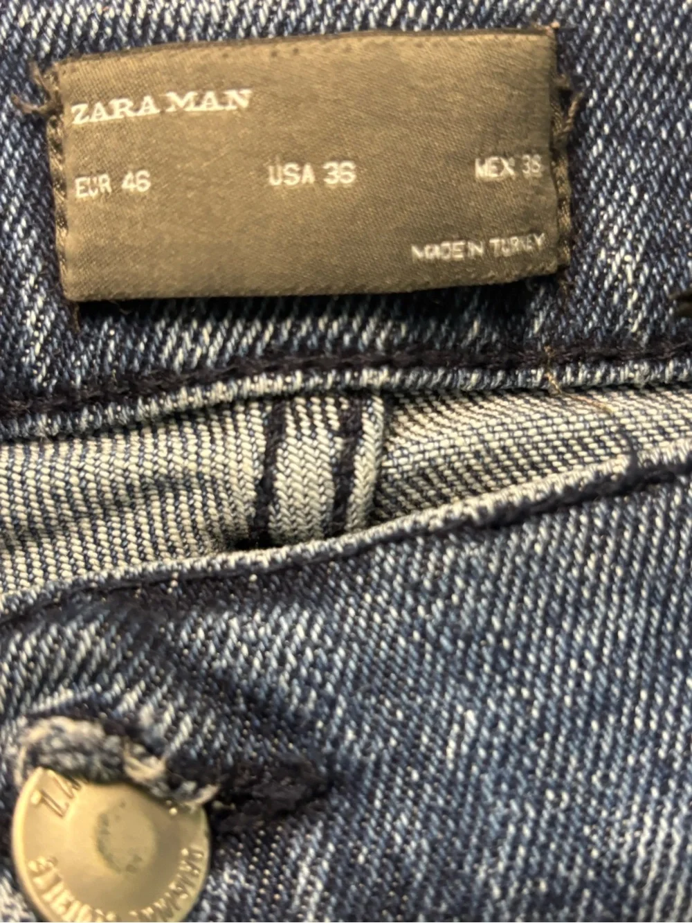 Zara Men Dark Blue Denim Jeans